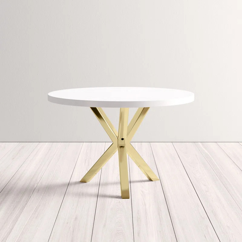 Barcley Round Metal Base Dining Table | Wayfair North America