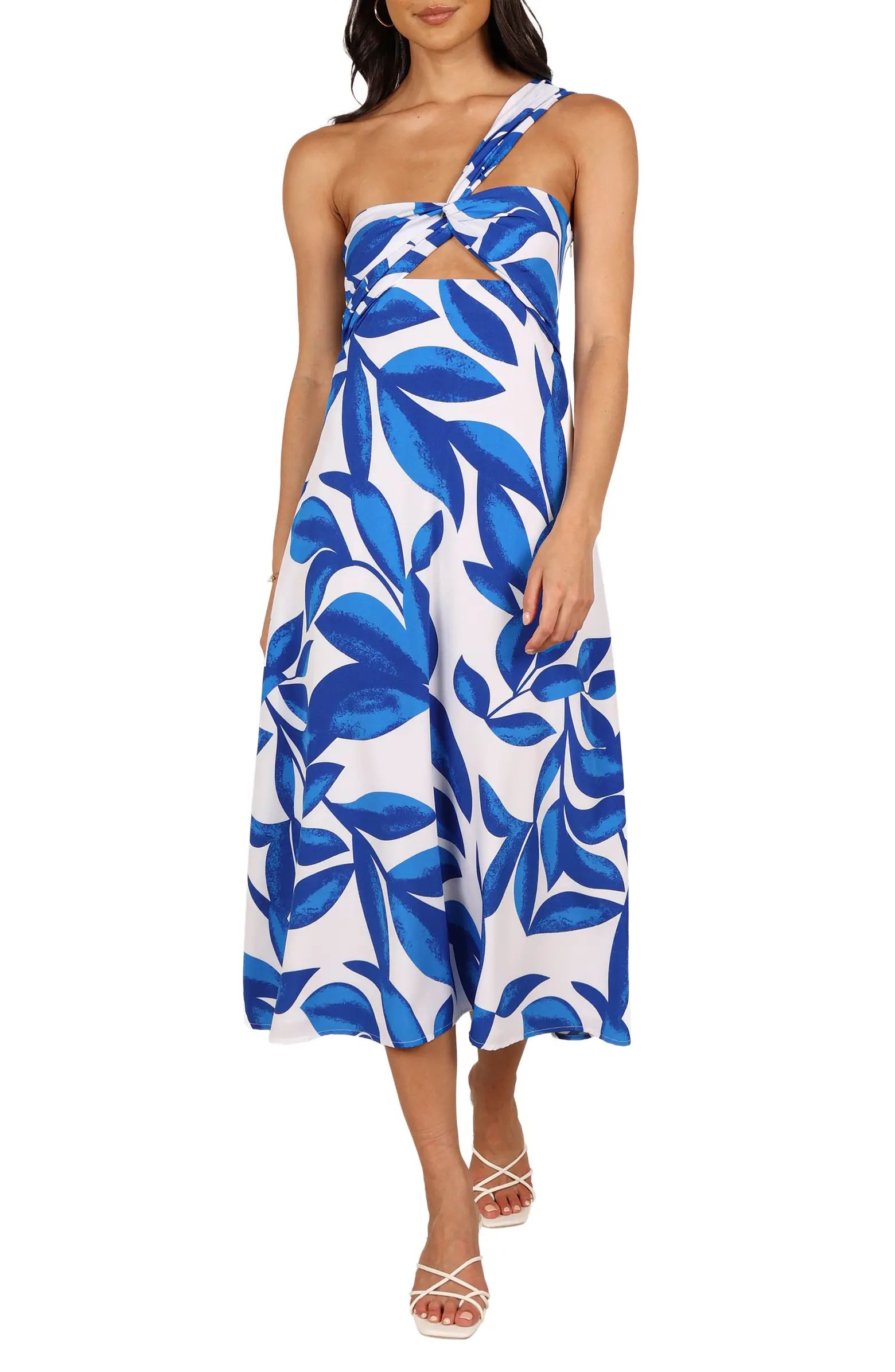 Freddie Cutout One-Shoulder Midi Dress | Nordstrom