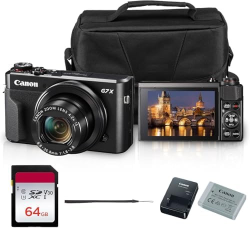 Canon PowerShot G7 X Mark II Digital Camera (Black) 20.1MP 1-Inch CMOS Sensor, DIGIC 7, 4.2X Opti... | Amazon (US)