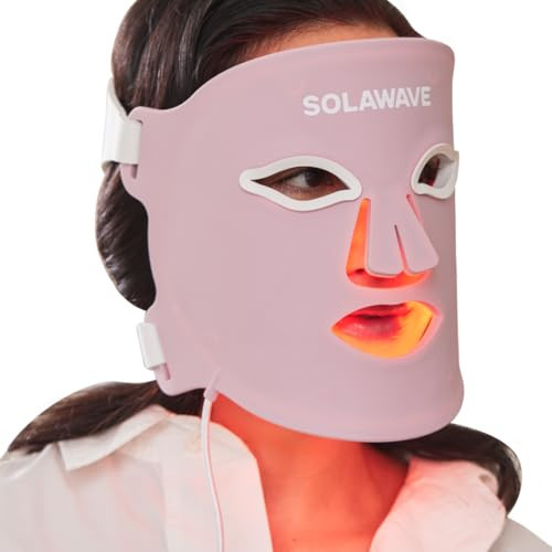 Solawave LED Light Therapy Face Mask | Red, Deep Red, Near Infrared & Amber LED Lights | Hands-Free Skincare Mask for At-Home Use | 3-Minute Sessions | Amazon (US)