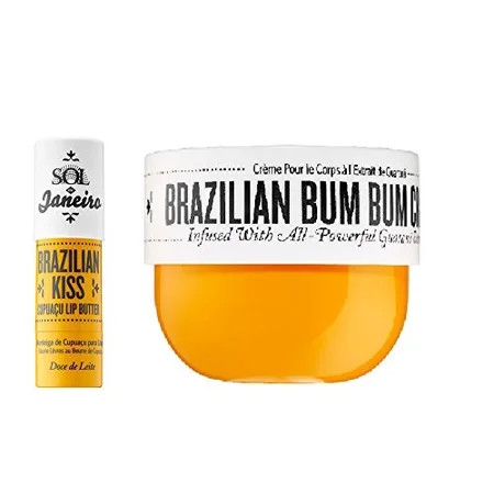 Sol de Janeiro Brazilian Bum Bum Cream 8 oz and Brazilian Kiss Lip Butter - Bundle | Walmart (US)