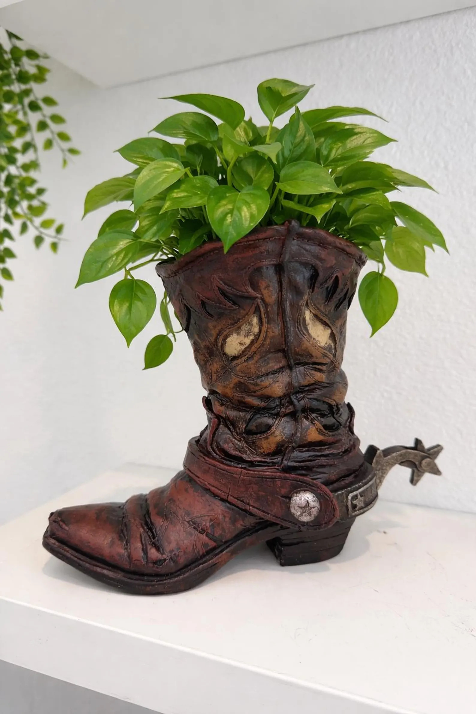 Rustic Cowboy Boot Planter – Resin Western Cowboy Boot Vase | Farmhouse decor | Mother's Day Gi... | Etsy (Global)