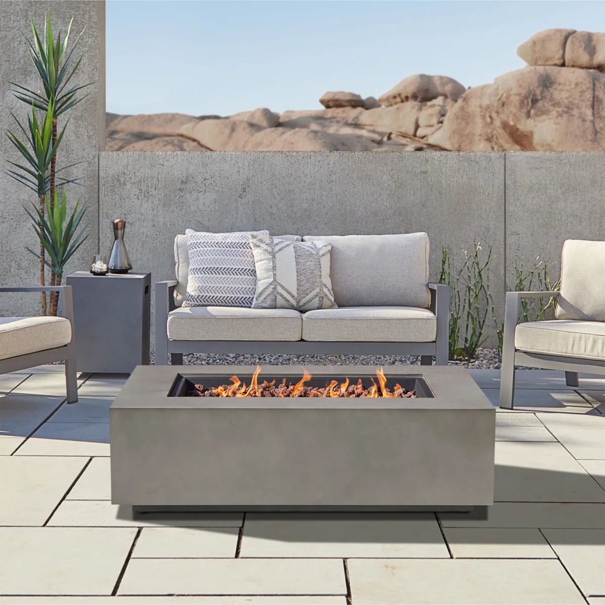AEGEAN Propane / Natural Gas Outdoor Fire Pit Table | Wayfair North America