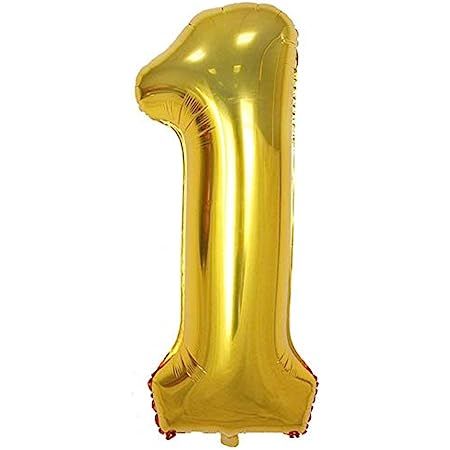 2 Pcs 42 Inch Gold Foil Balloons Number 1 by GOER,Number Balloons for Party | Amazon (US)