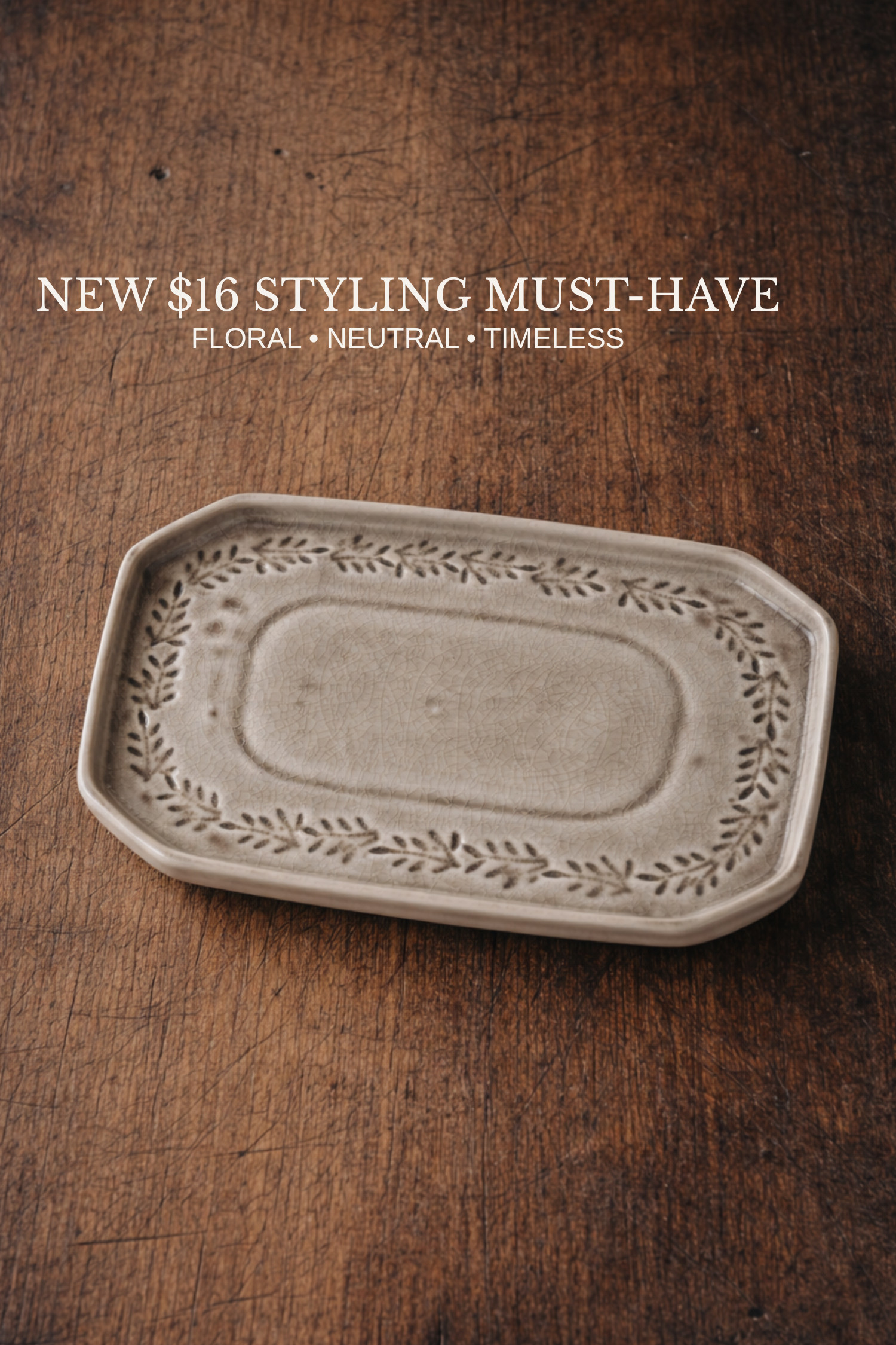 This floral ceramic decorative tray from Magnolia is such an easy styling upgrade — and it’s only $16 🤍 The neutral glaze and delicate floral detail give it a high-end, collected look that works in so many spaces. I love using trays like this on nightstands, shelves, coffee tables, bathroom counters, and entry tables to corral small decor, candles, jewelry, or everyday essentials. A simple, affordable piece that instantly makes a space feel more intentional. 

 

#LTKOver40 #LTKHome #LTKSaleAlert
