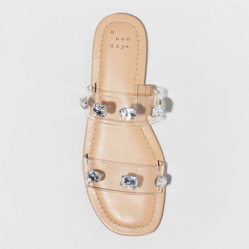 Women's Brit Two Band Embellished Sandals - A New Day™ | Target