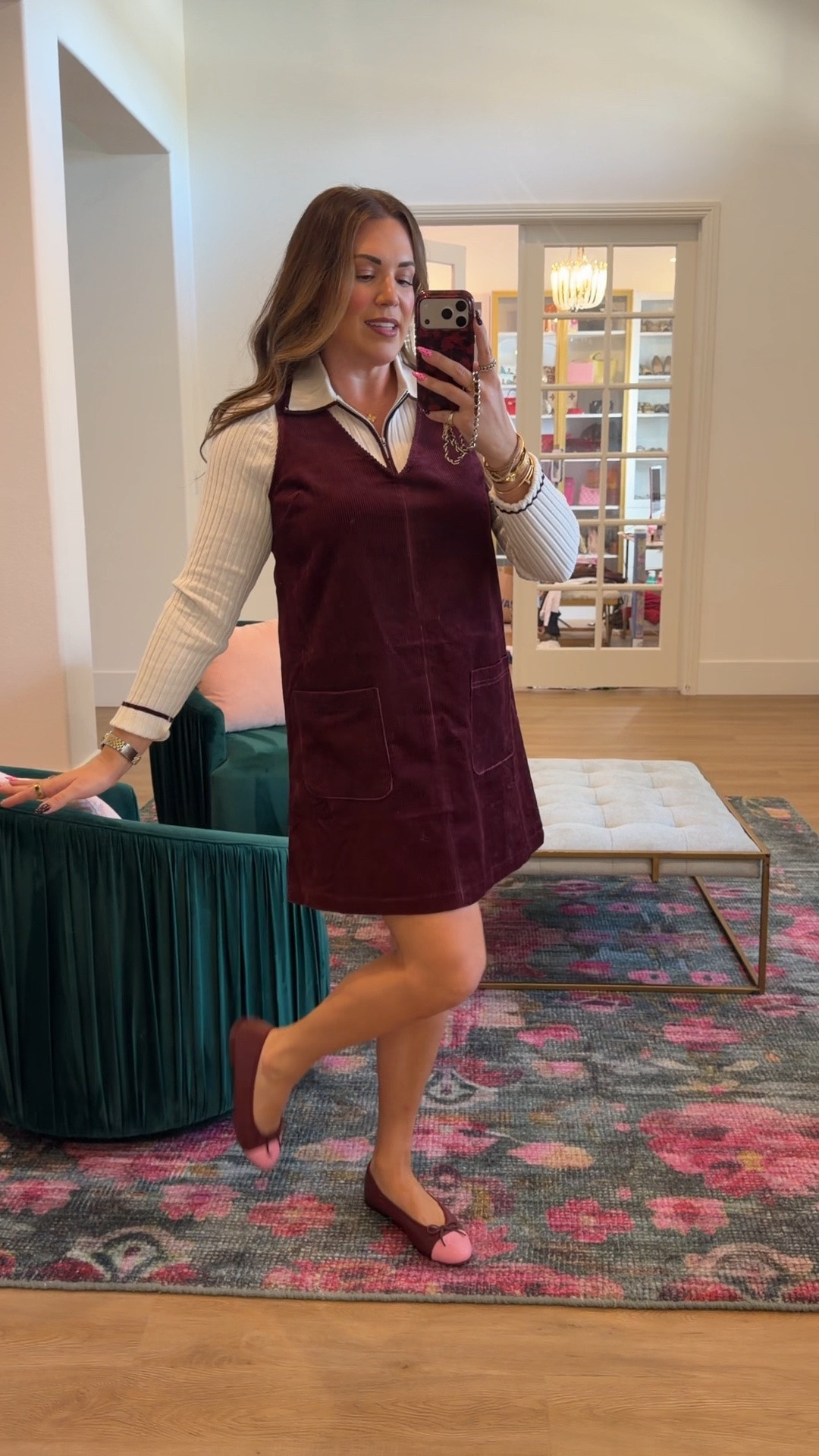 curvy midsize fall outfit! wearing size medium in half zip cream sweater and medium in wine corduroy shirt dress 🍷 outfit is 40% off!

#LTKSeasonal #LTKMidsize #LTKSaleAlert