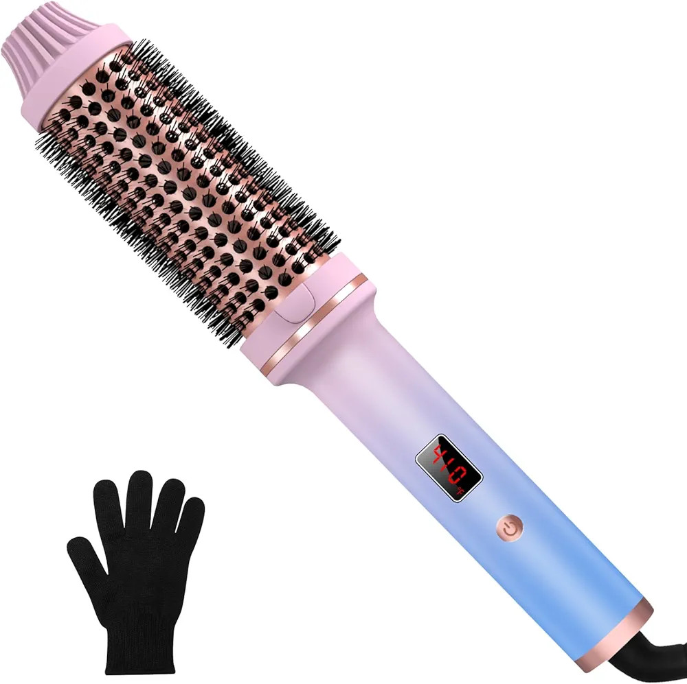 1.5 in Thermal Brush, 10 Temps LCD Display Up to 410°F Curling Brush Curling Iron Heated Curling... | Amazon (CA)