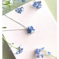 Porcelain Blue Forget Me Not Necklace/ Flower Necklace/ Jewellery/ Jewellery/ Gift For Her | Etsy (US)