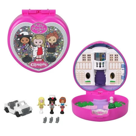 Polly Pocket Micro Dolls and Playset, Collector Clueless Compact with Toy Car, Hat and Phone Accessories | Walmart (US)