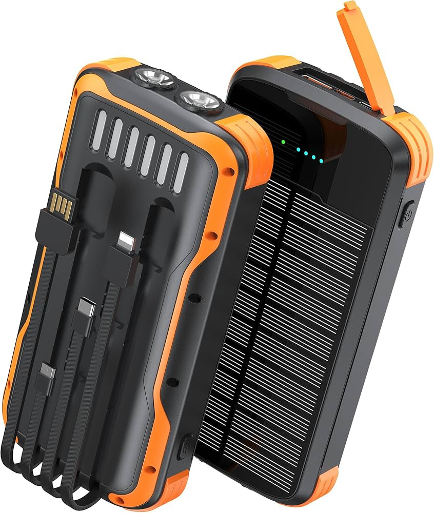 Solar Charger Power Bank, PD 20W Fast Charging External Batter, 40000mAh Portable Phone Charger B... | Amazon (US)