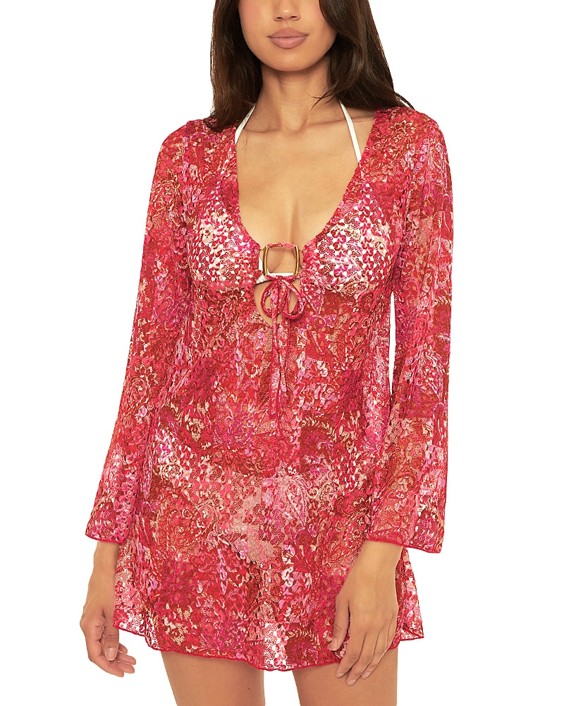 Becca by Rebecca Virtue Bali Tie Front Swim Cover-Up Tunic | Bloomingdale's (US)