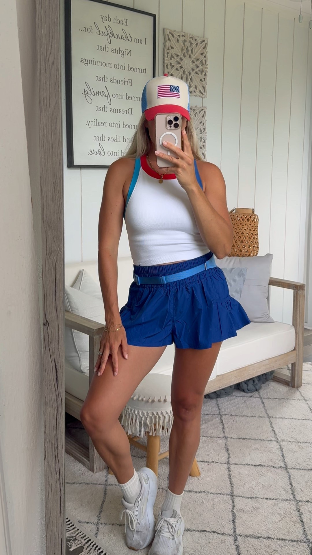 Absolutely love these cutsie get your flirt on Free people shorts! So unique for running! Wearing size small in the shorts and Target tank. My cap is from Altard State (not linkable but linked similar)

#LTKStyleTip #LTKActive #LTKSeasonal
