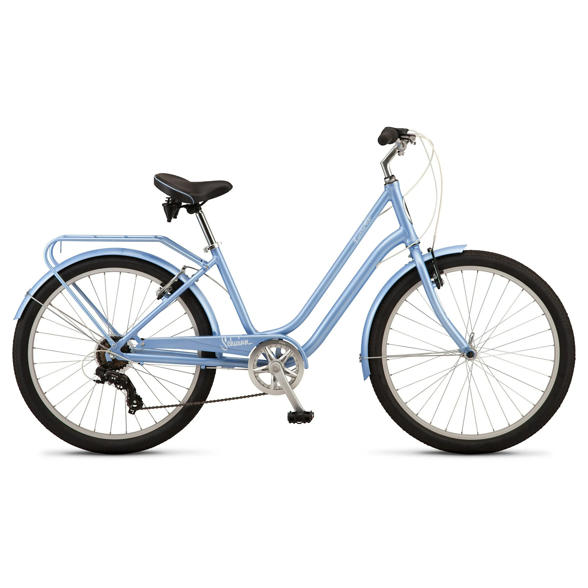 Schwinn Riverwalk Comfort Bike, 26 Inch Wheels, 7 Speed, Blue | Walmart (US)