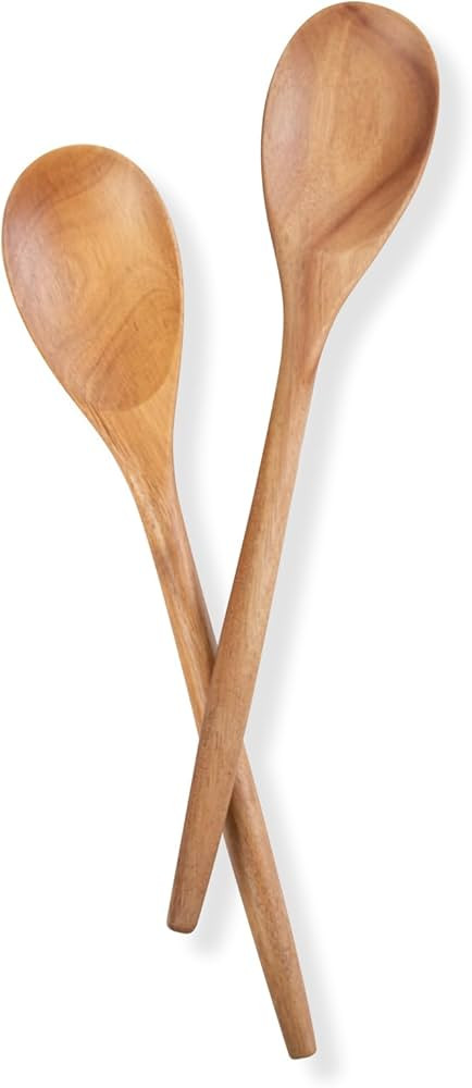 GinSent 2PCS Wooden Spoons for Cooking,14-INCH Wooden Spoons Cooking Comfort Grip Wooden Cooking ... | Amazon (US)
