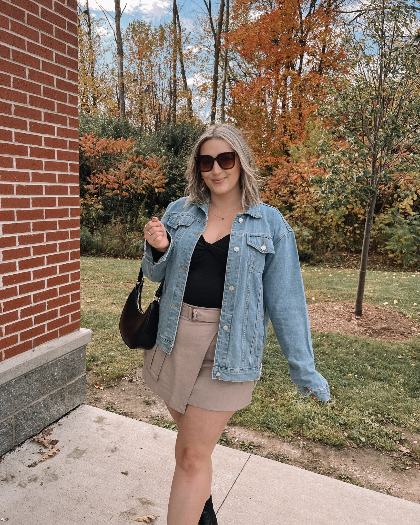 Midsize fall outfit - utility cargo skirt 15% off (size large), black long sleeve top (size large), Amazon denim jacket (size medium), black chelsea boots (TTS), Amazon black crescent shoulder bag

Amazon fashion finds, midsize style, fall ootd, fall fashion trends


#LTKsalealert #LTKmidsize #LTKSeasonal