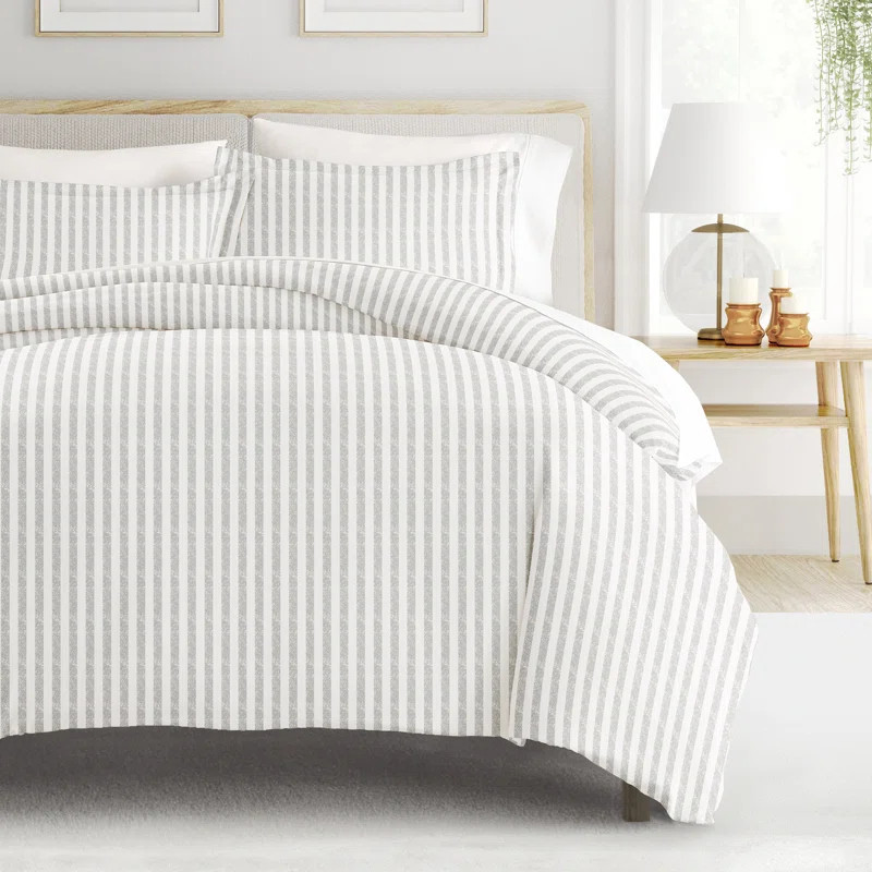 Becky Cameron Puffed Rugged Stripe Duvet Cover Set | Wayfair North America