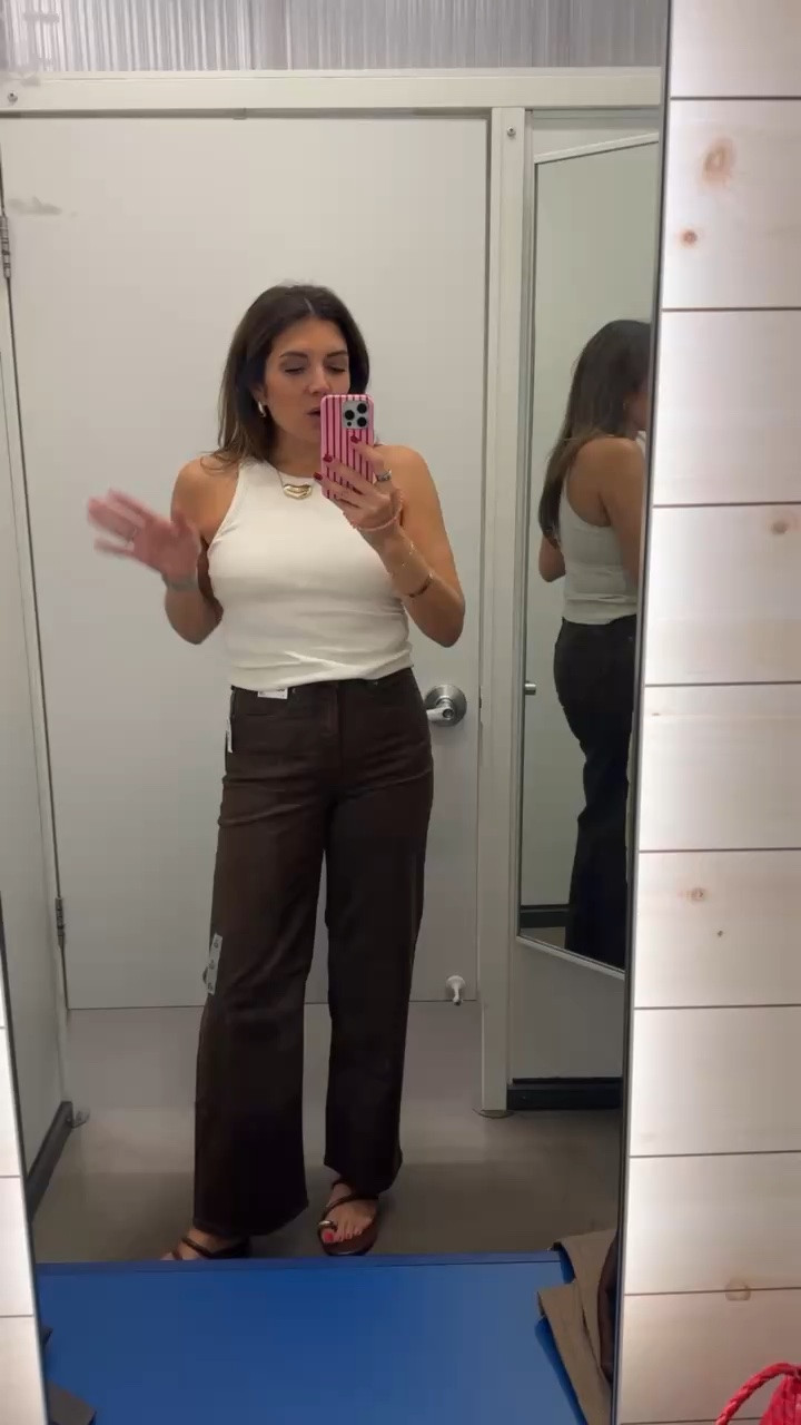 The it Jeans of the season! High rise wide leg jeans in brown! Currently on sale. I’m in a size 4 at 5’7”

#LTKTall #LTKOver40 #LTKSaleAlert