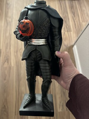 Halloween Martha Stewart Lightup Headless Horseman Pumpkin Head Statue | eBay US