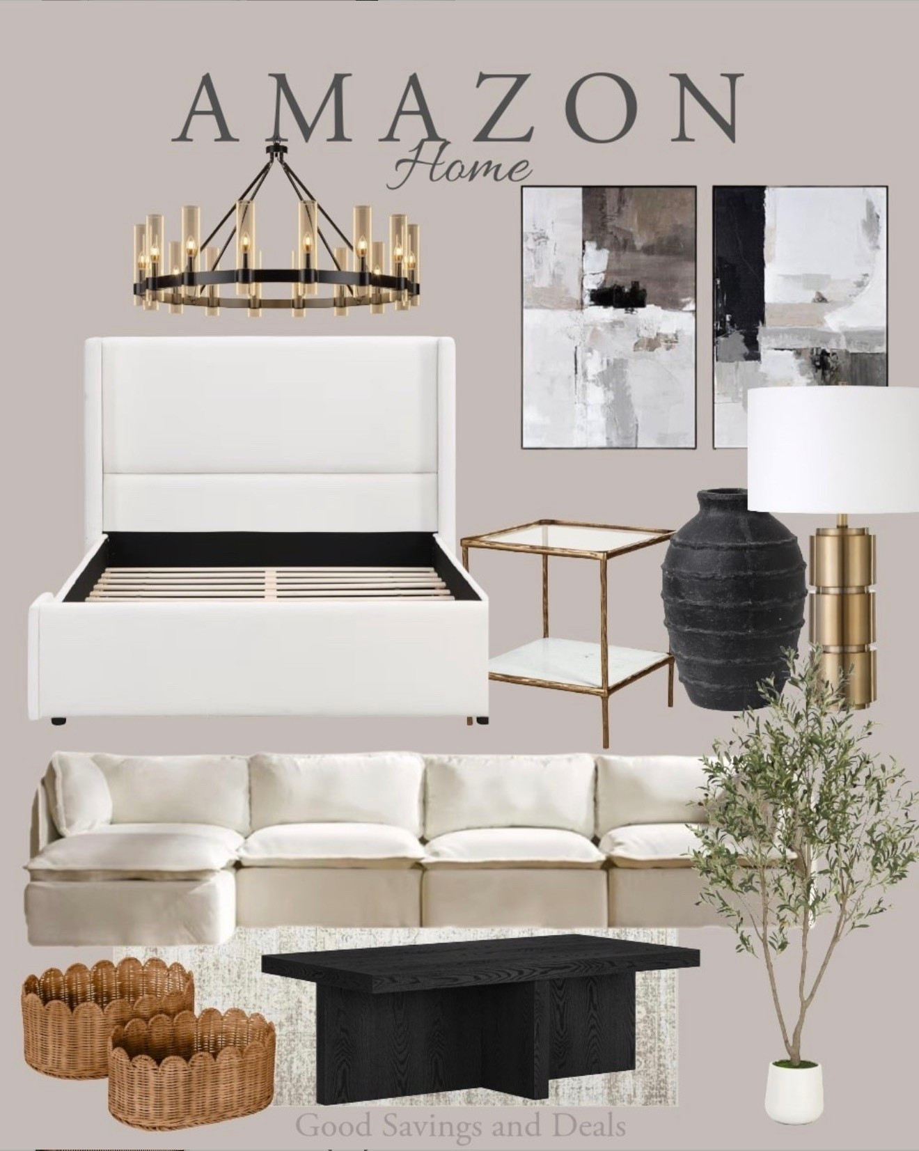 Organic modern home.
Bedroom and living room inspiration. Upholstered bed.

#LTKHome