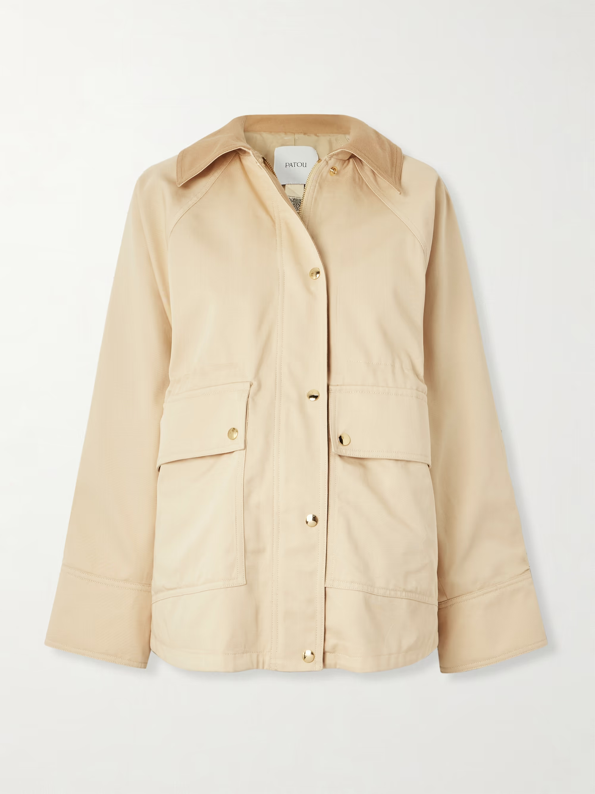 PATOUWool-blend trimmed cotton-twill jacket | NET-A-PORTER (US)