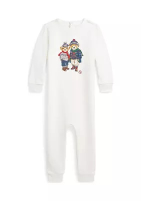 Ralph Lauren Childrenswear Baby Boys Polo Bear Fleece Coverall | Belk