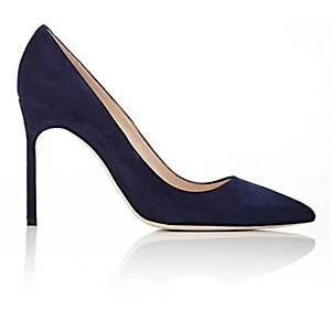 Manolo Blahnik Women's BB Pumps - Navy Suede Size 5.5 | Barneys New York (Global)