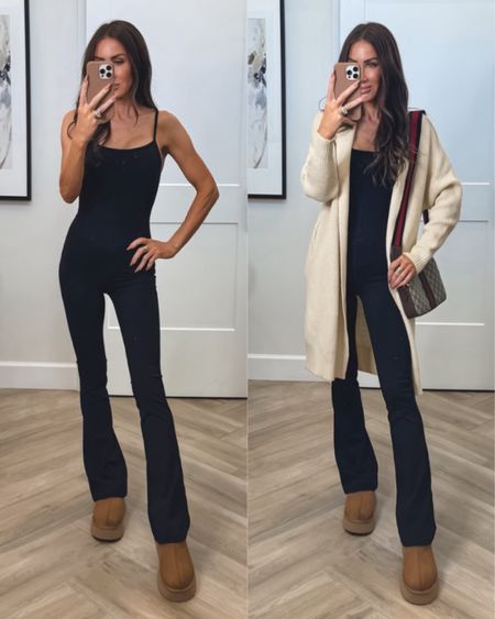 Loving this extra comfy jumpsuit! Has great stretch, yet supportive and is soft and yummy! Sz small 31” length
layer with this oversized cardigan sz small...Amazon outfit idea, travel outfit, loungewear, casual comfy outfit 
Uggs tts
Best selling Gucci crossbody bag
#ltku



#LTKover40 #LTKSeasonal #LTKstyletip