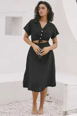 Vitamin A Playa Cutout Midi Dress | Anthropologie (US)