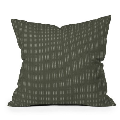 20"x20" Deny Designs Little Arrow Design Co Vert Triple Dash Olive Square Outdoor Throw Pillow Gr... | Target