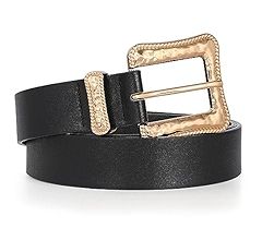 JASGOOD Plus Size Women's Leather Belt for Jeans Pants, Fashion Ladies Waist Belt with Gold Buckl... | Amazon (US)