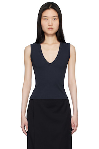 FLORE FLORE - Navy Dewi Tank Top | SSENSE
