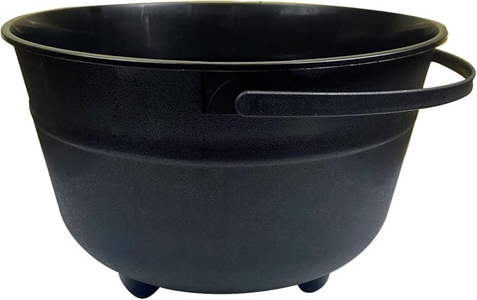 Large Halloween Black Cauldron 12.6" Plastic Witch Cauldron Candy Bowl Kettle, Pot and Bucket Tri... | Amazon (US)