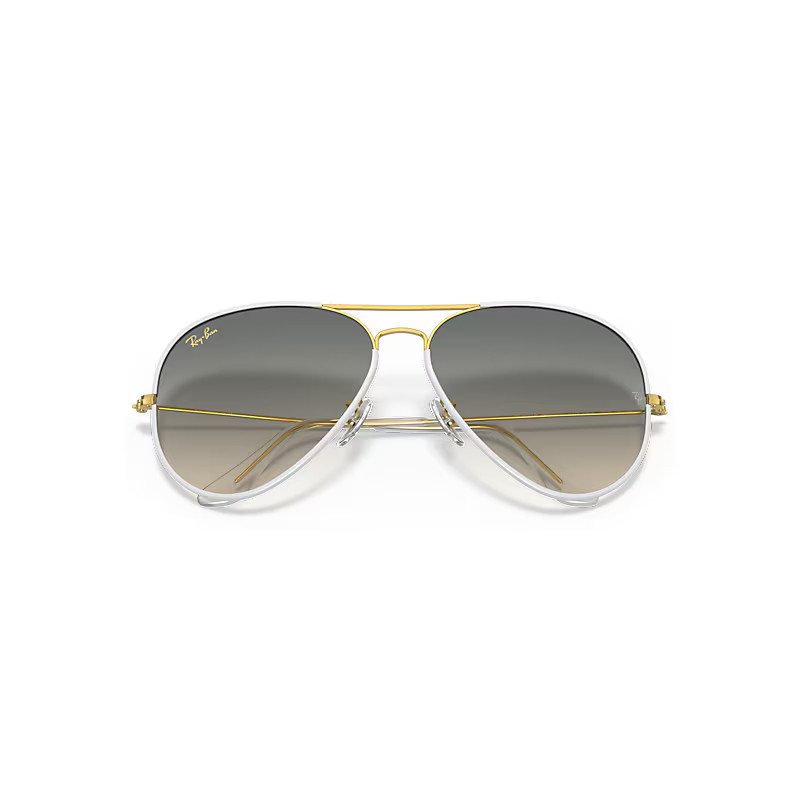 Ray-Ban Aviator Full Color Legend Sunglasses Gold Frame Grey Lenses 58-14 | Ray-Ban (US)