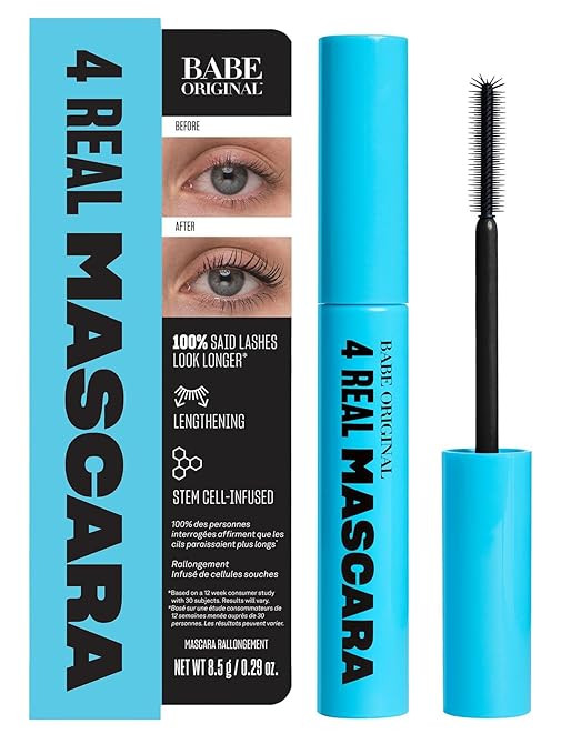 Babe Original 4 Real Mascara Black for Volume, Length, and Lift in Eyelashes, Defined & Flutterly... | Amazon (CA)