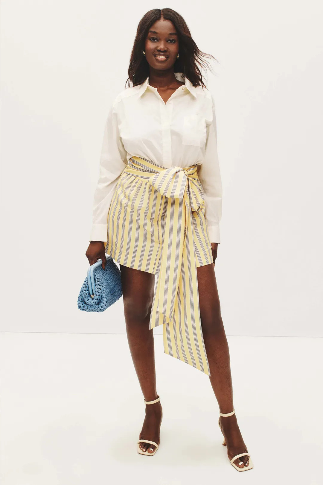 Solid and Striped Bow Shirt Dress | Rent the Runway