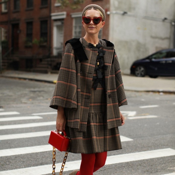 Halogen X Atlantic-Pacific Bow Detail Plaid Coat | Poshmark
