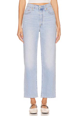 LEVI'S Ribcage Straight Ankle in Cool Blue Popsicle from Revolve.com | Revolve Clothing (Global)