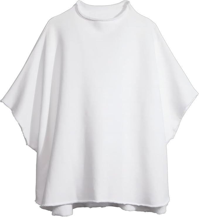 Women's Oversized Funnel Neck Tops 3/4 Batwing Sleeve Capelet Casual Travel Pullover Sweatshirts | Amazon (US)