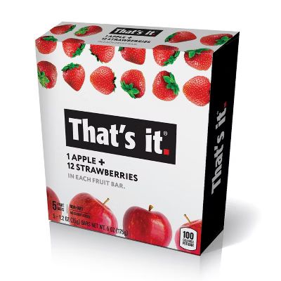 That's It. Apple And Strawberry Nutrition Bar - 6oz - 5ct | Target