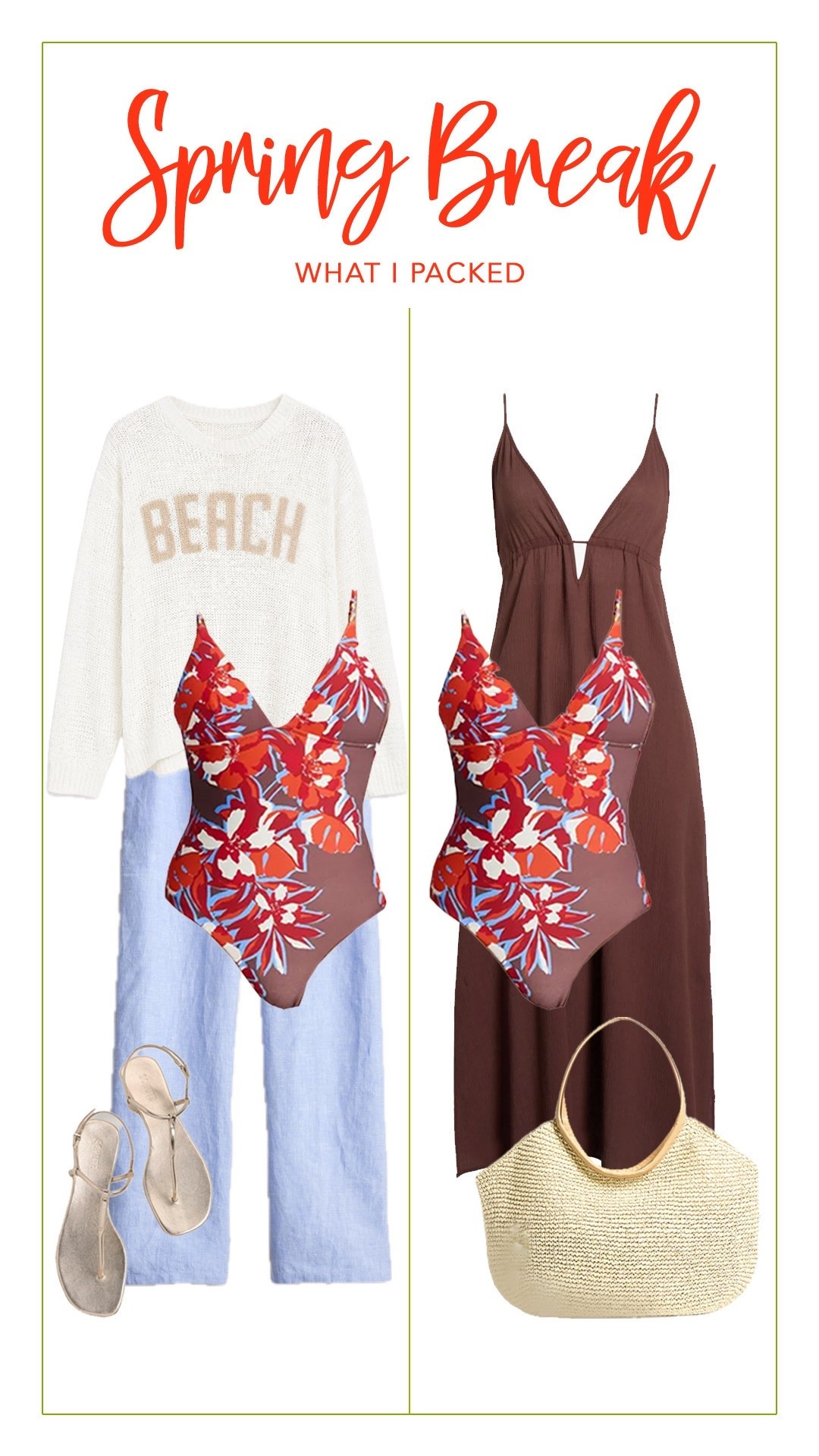 What I Packed for Spring Break | Hi Sugarplum!

#LTKOver40 #LTKTravel #LTKSeasonal