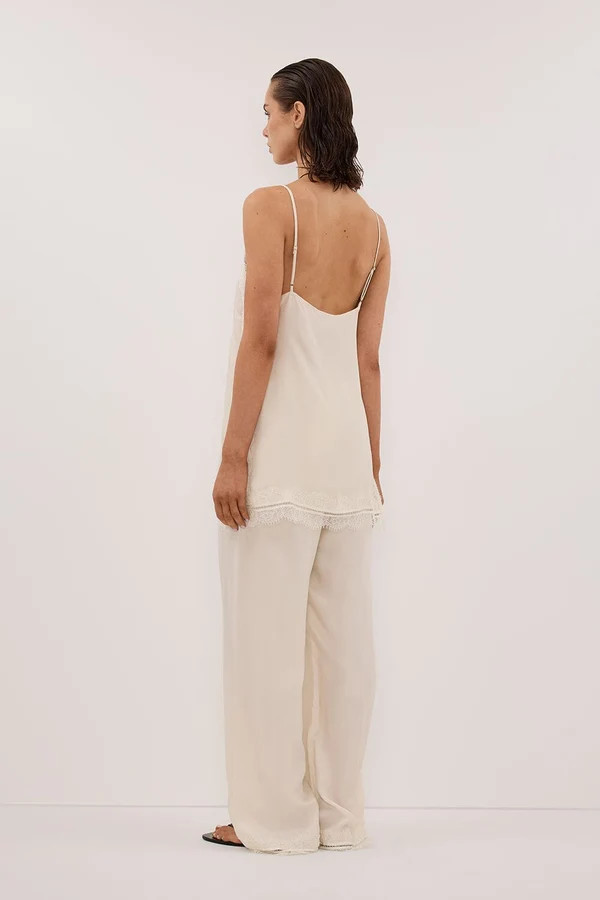 ANDREA SANDSTONE CUPRO LACE PANT | DISSH