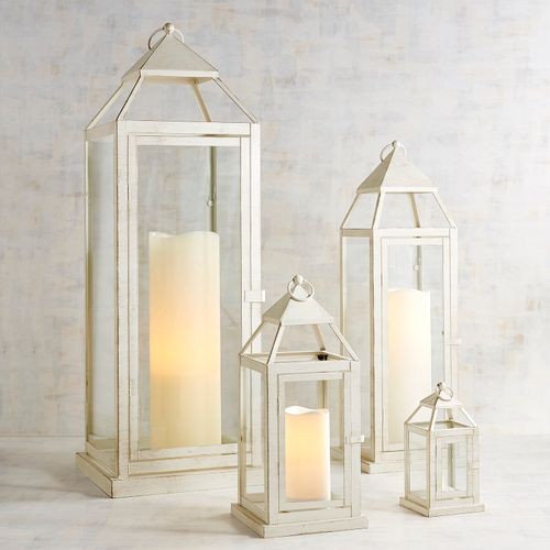 Landen White Metal Lanterns | Pier 1 Imports