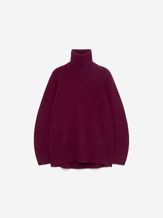 Pure Cashmere Roll-Neck Jumper – Dark Red – Women – ARKET GB | Arket UK