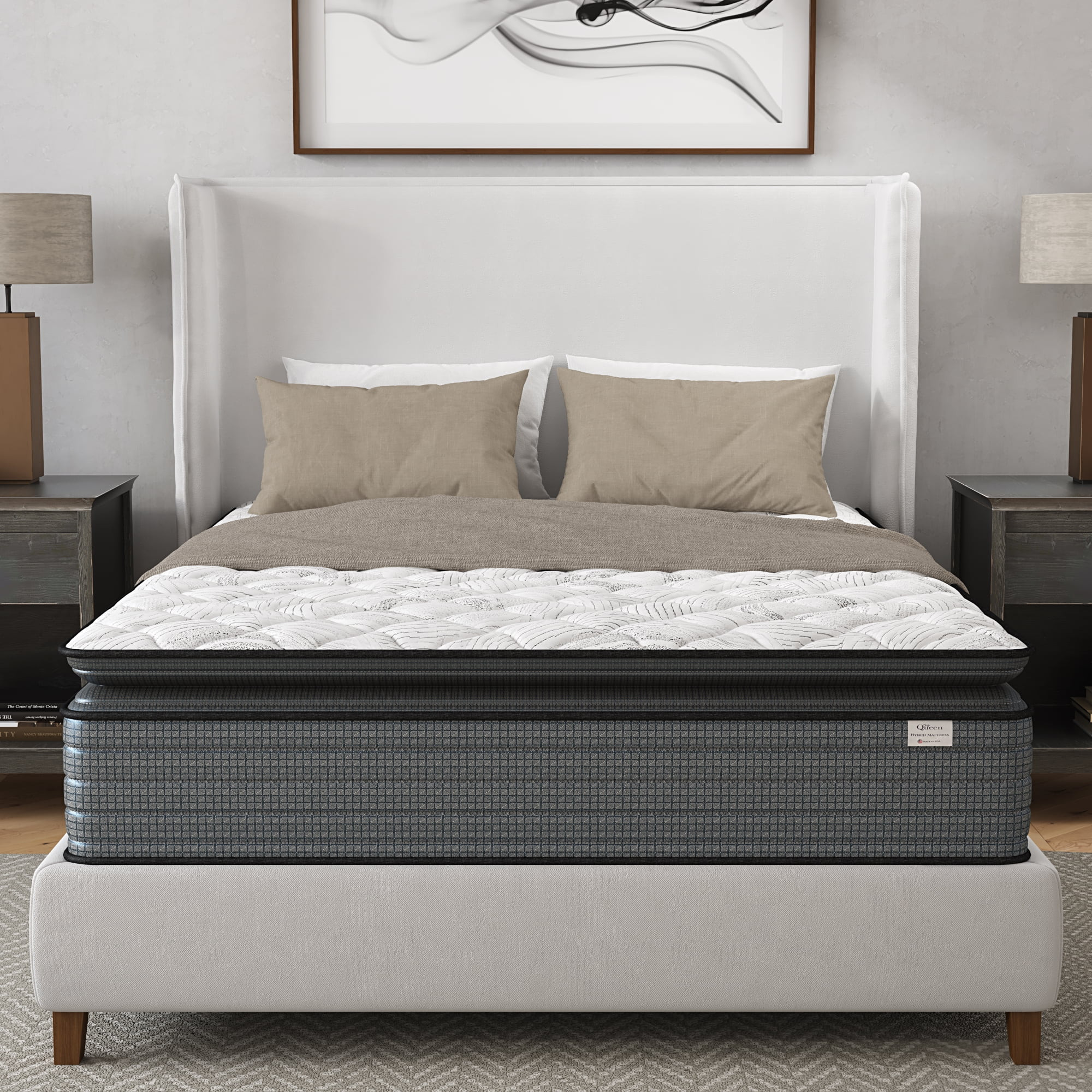 NapQueen Isabella 14'', King Hybrid Pillow Top Mattress, Fiberglass-Free, Adult | Walmart (US)