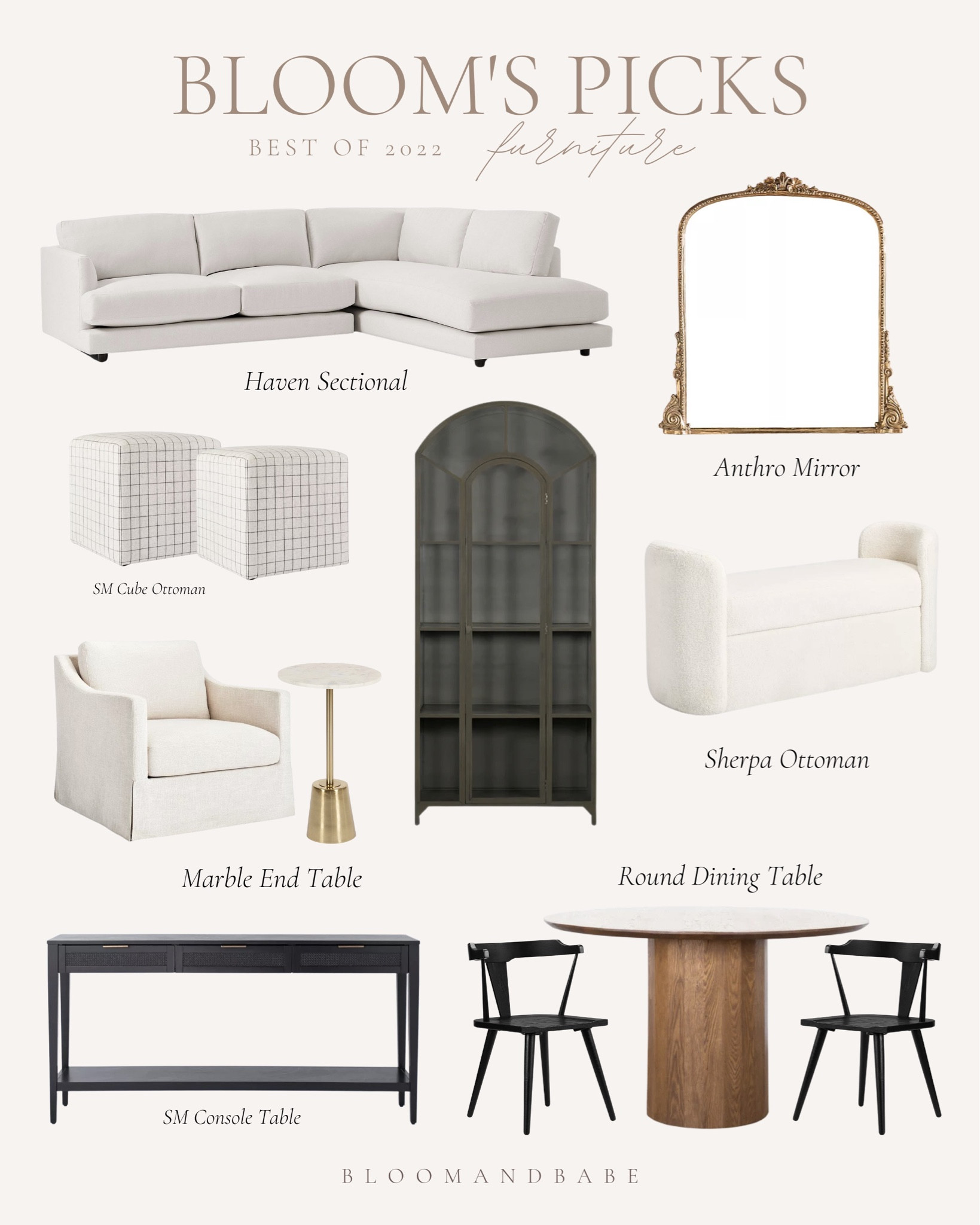 best of 2022 blooms picks / best products from last year / 2022 favorites / 2022 must haves / 2022 home furniture/ haven sectional/ anthro mirror / mcgee & go / sherpa ottoman 

#LTKFind #LTKhome #LTKSeasonal