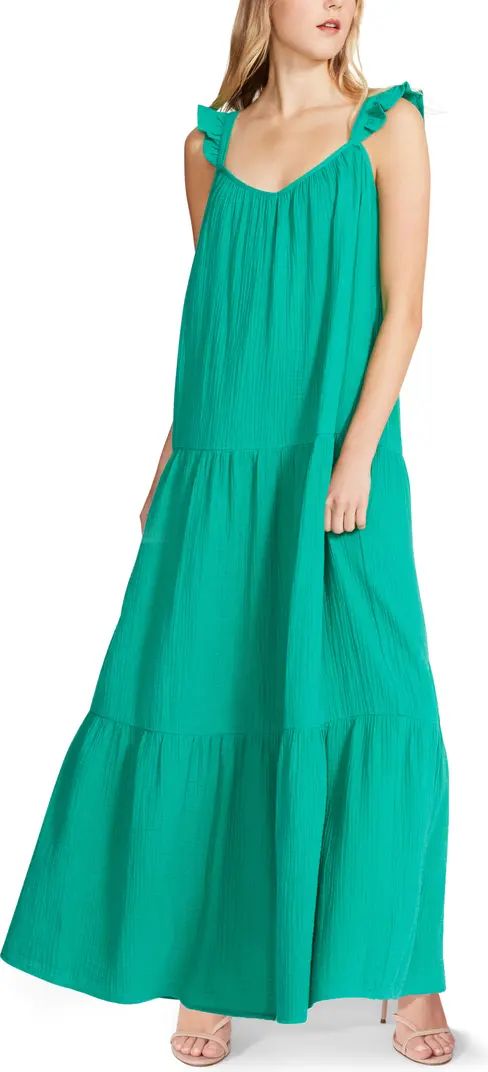 BB Dakota by Steve Madden Ella Flutter Strap Cotton Maxi Dress | Nordstrom | Nordstrom