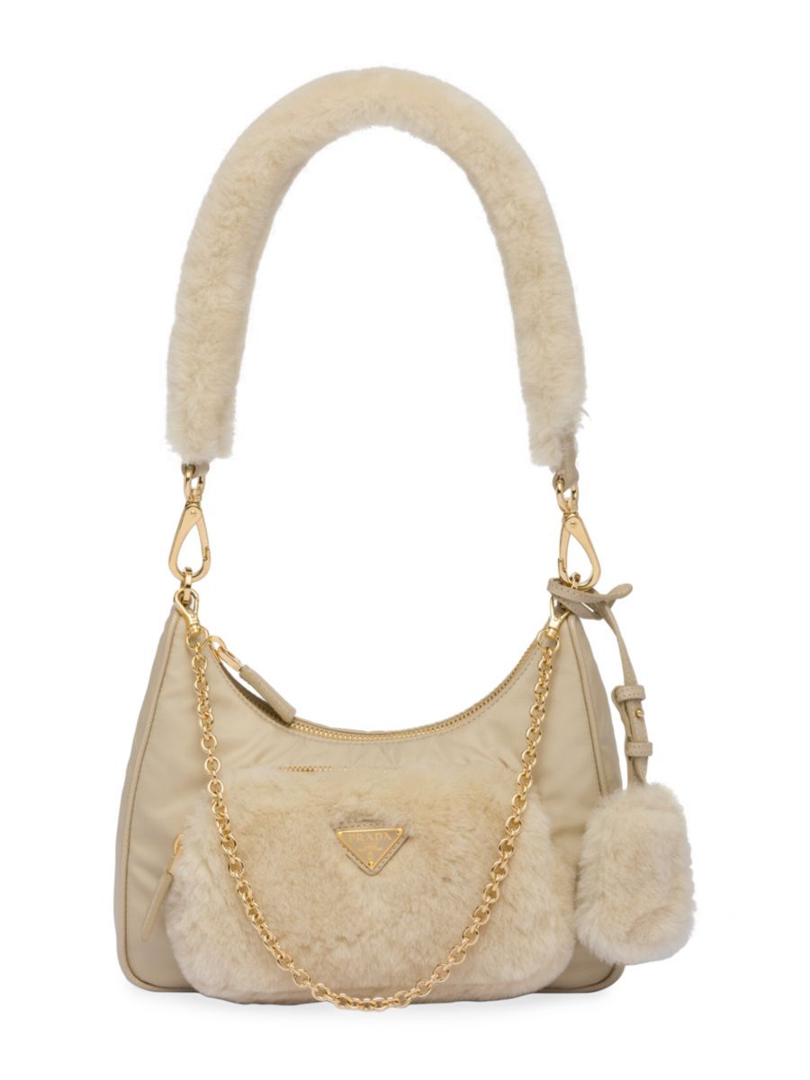 Re-Nylon And Sheepskin Mini Bag | Saks Fifth Avenue