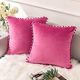 Ashler Decorative Velvet Throw Pillow Covers with Soft Particles Outdoor Pillowcases for Couch, Sofa | Amazon (US)