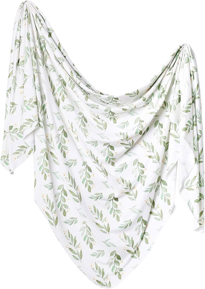 Large Premium Knit Baby Swaddle Receiving Blanket "Fern" by Copper Pearl | Amazon (US)